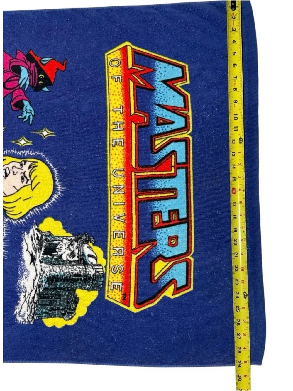 He-Man Masters of the Universe Beach Blue Towel Made in Japan Vtg 1985 RARE